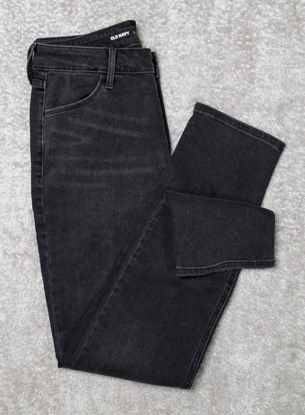 Old Navy WOW High Rise Straight Black Denim Jeans Womens Size 8 NWOT